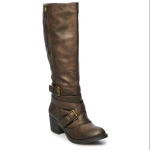 Quince style brown buckle boots size 6